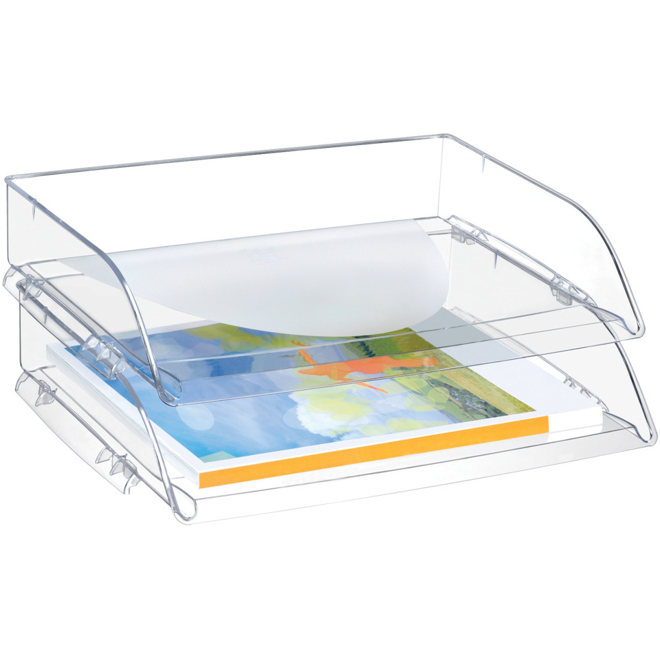 Aktenablage, Briefablage, Schreibtisch-Organizer, Taschenablage, Acetat-Glas