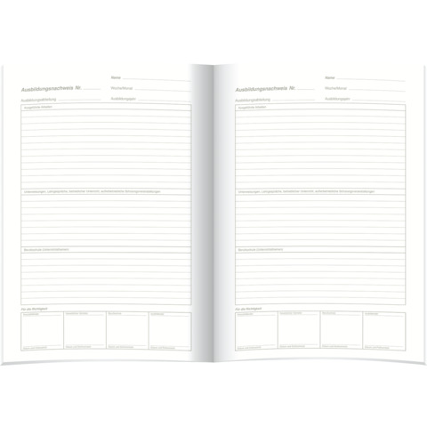 Ausbildungsnachweis für wöchentliche und monatliche Eintragung/Heft, A4, 28 Blatt RNK 5083