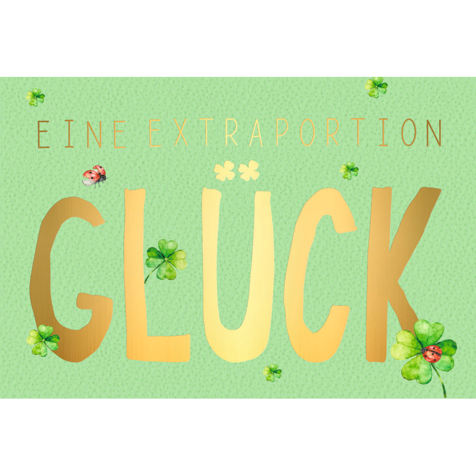 Geglückte, Glück, Kleeblatt, Karte, Feiertagsdesign