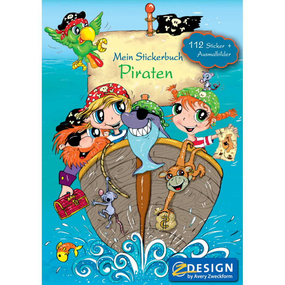 Piraten, Stickerbuch, Piratenbuch, Piratenmotiv, Aufkleber