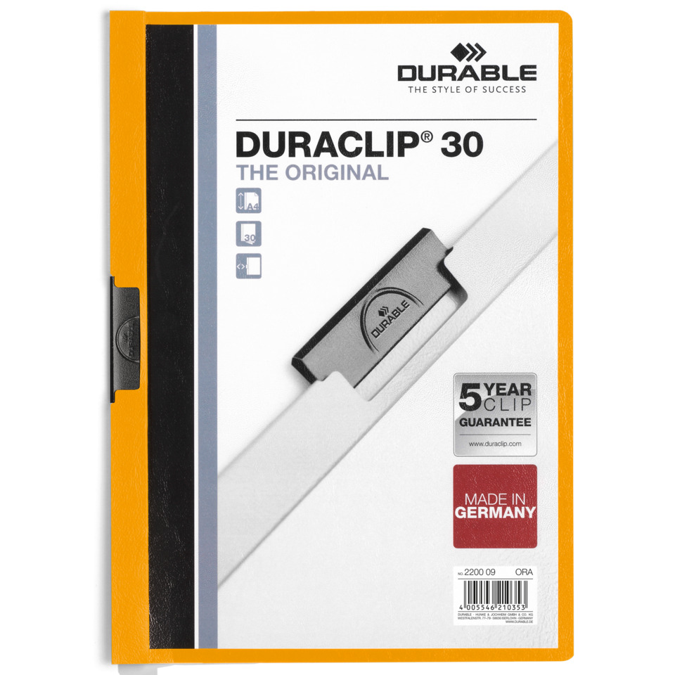 Spiralheft, Clip-Heftklammer, DURACLIP 30, Made in Germany, 5-Jahres-Klip
