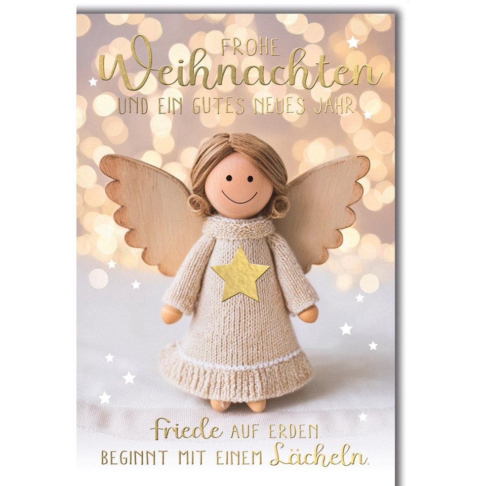 Engel, Christbaumschmuck, Weihnachten, Stofffigur, Stern
