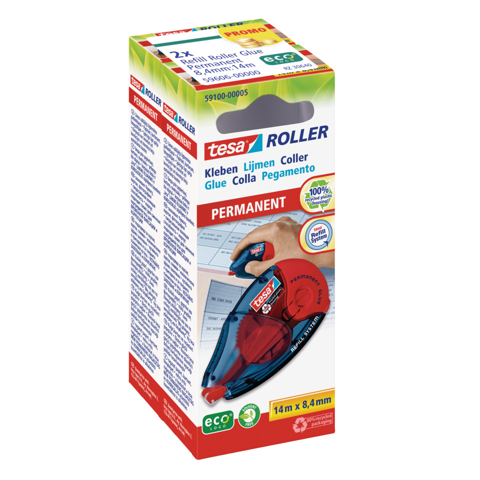 Kleber, Kleberrolle, Permanent, Glas?, Roller