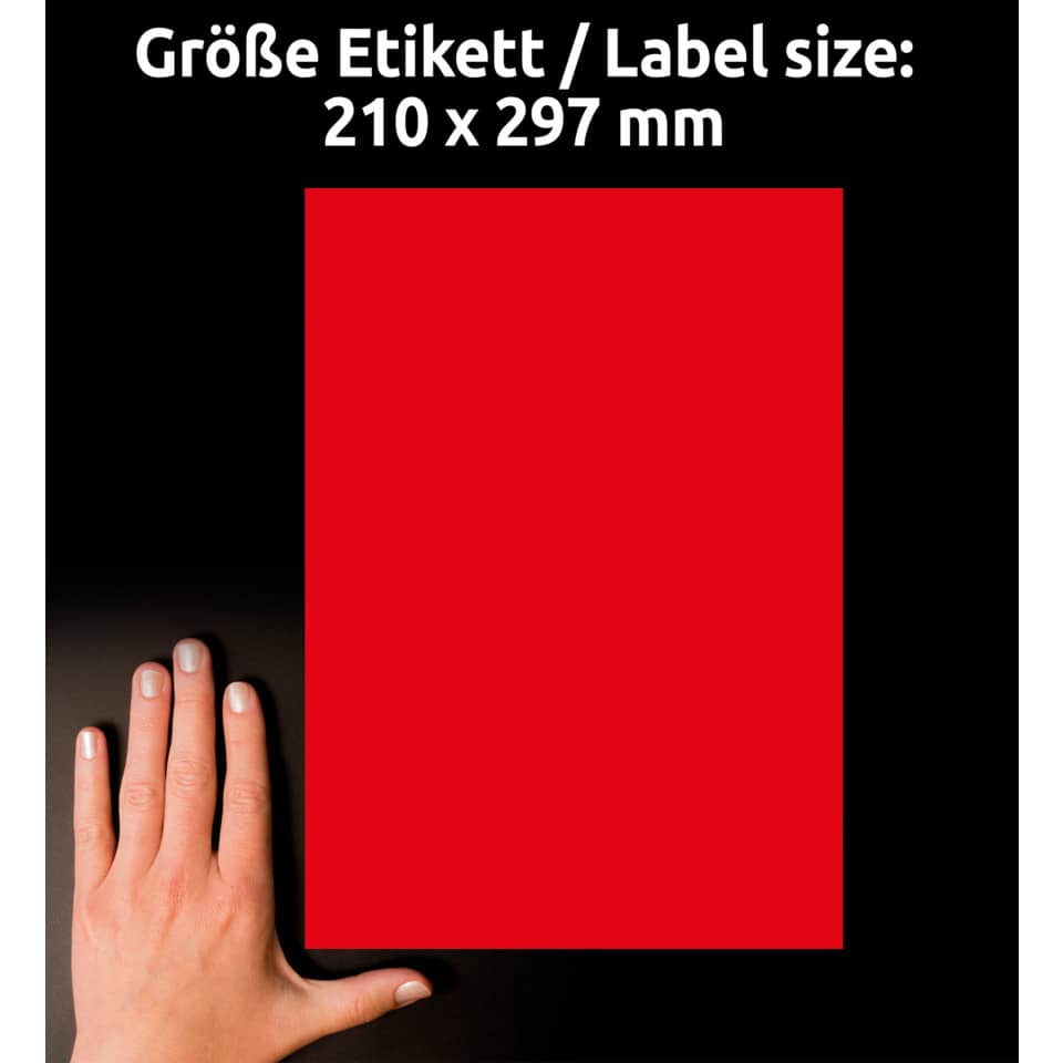 rote Rechteck, rotes Blatt, Postergröße, Hand Maßstab, schwarzer Hintergrund