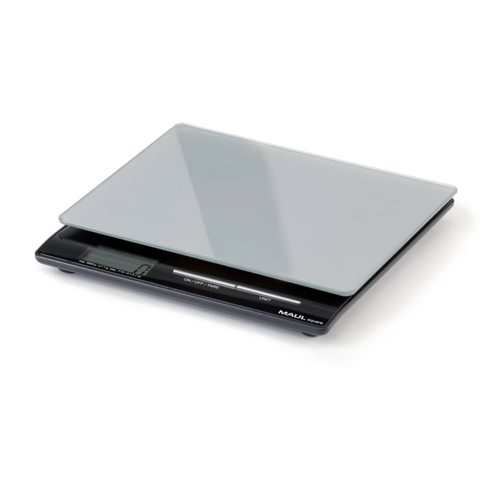 waage, Küchenwaage, Digitalwaage, Glasplatte, Traglast 5kg