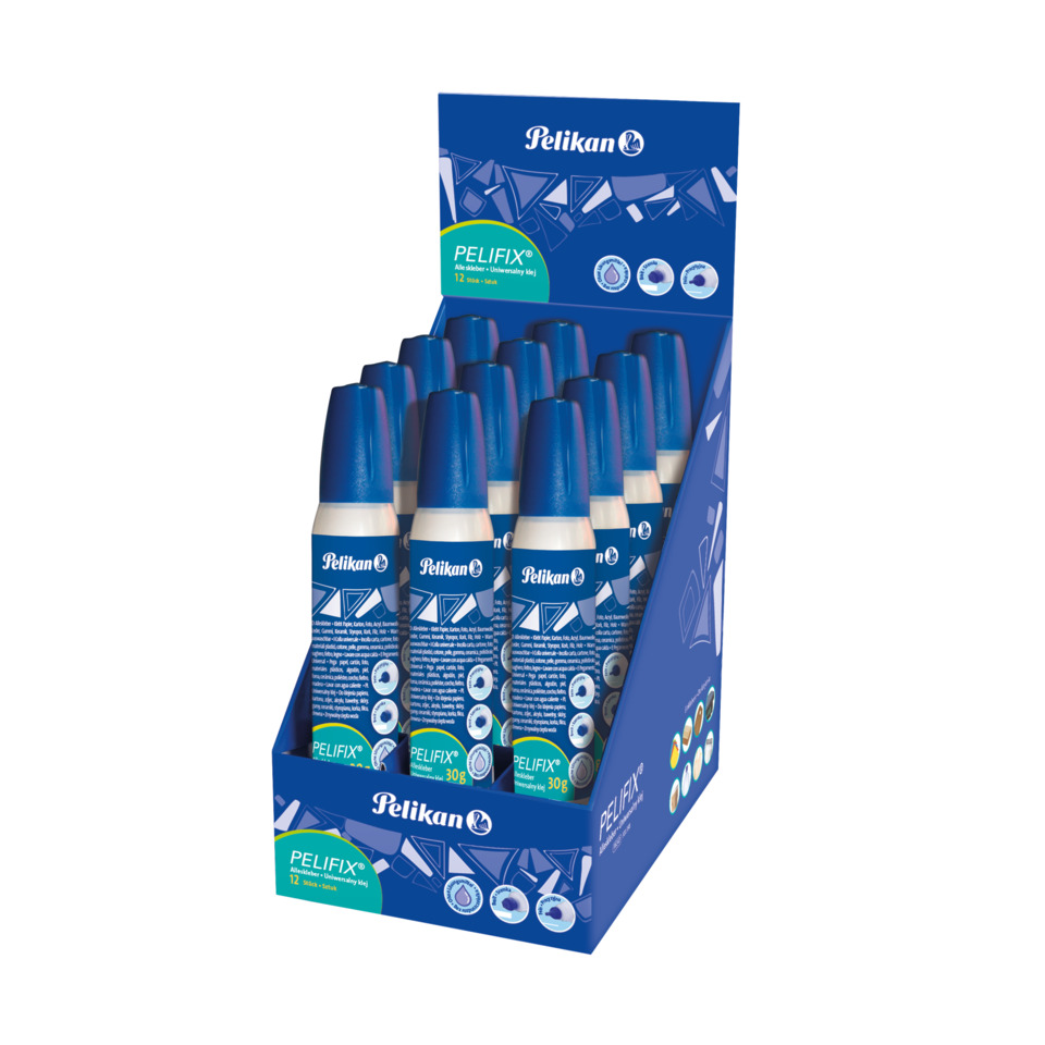 Klebestift, Klebe-Stick, Pelikan, blau, Display