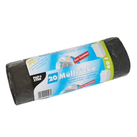 Müllbeutel mit Zugband, 60L, 20 Stück STARPAK 14196