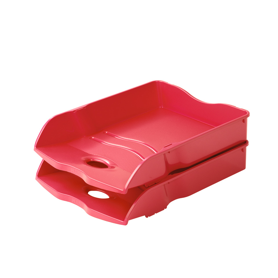 A4 Dokumentenablage, Stapelbare Ablage, Rosa Farbe, Schraubfreie Ablage, Schreibtisch-Organizer