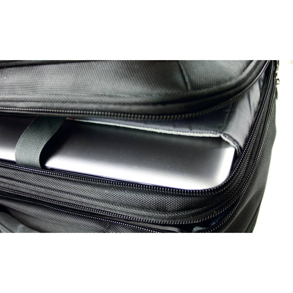 Rucksack, Laptopfach, Reißverschluss, Schwarz, Gepolstert