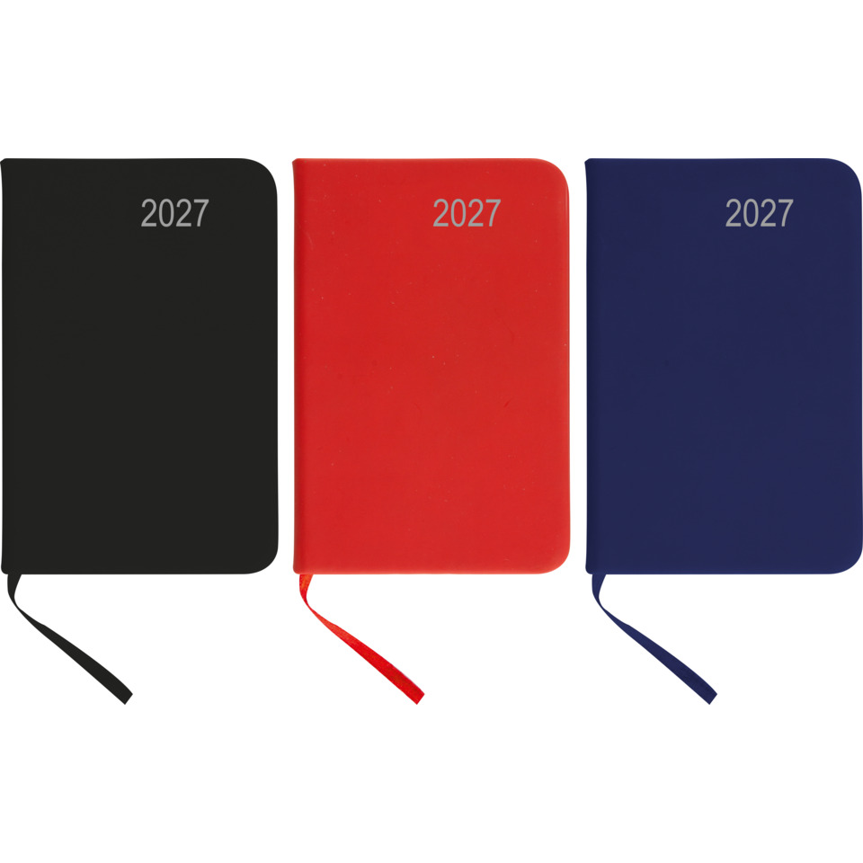 Termine 2027, Kalender, Notizbuch, Gummiert, Roter Look