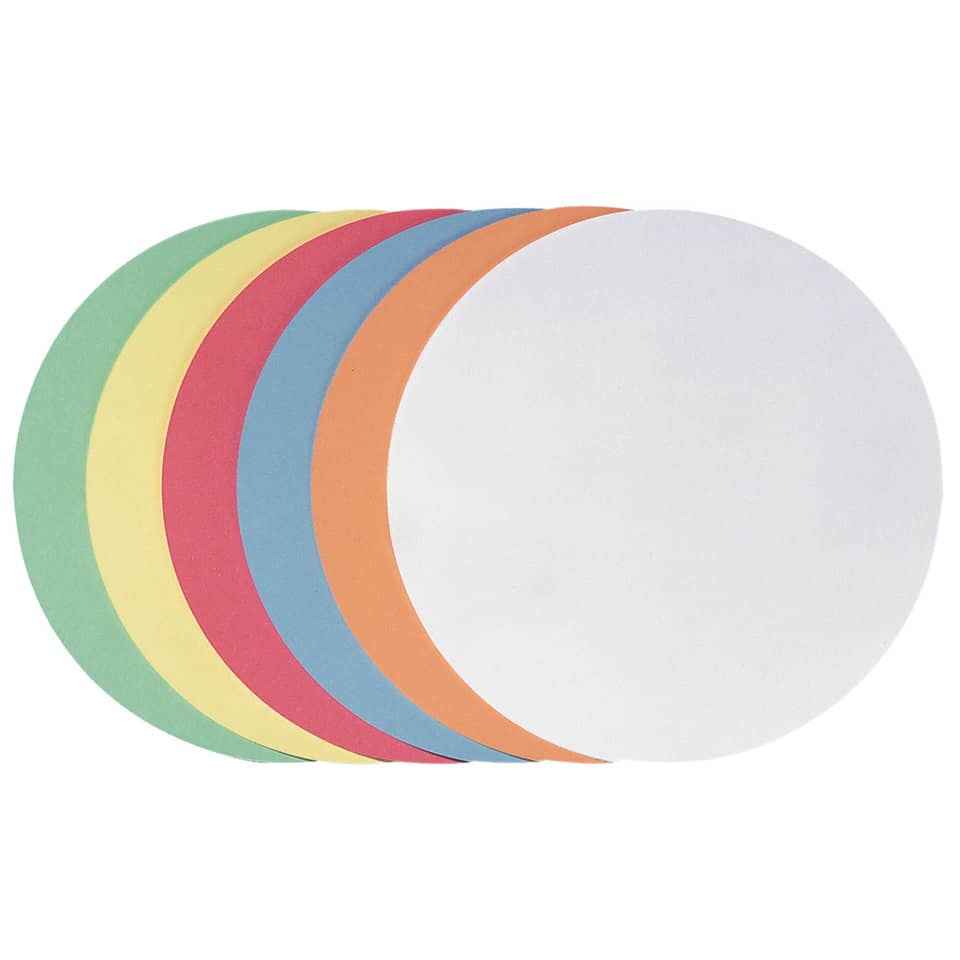 Moderationskarte, Ø 195 mm, Altpapier, 250 Stück, sortiert FRANKEN UMZH2099