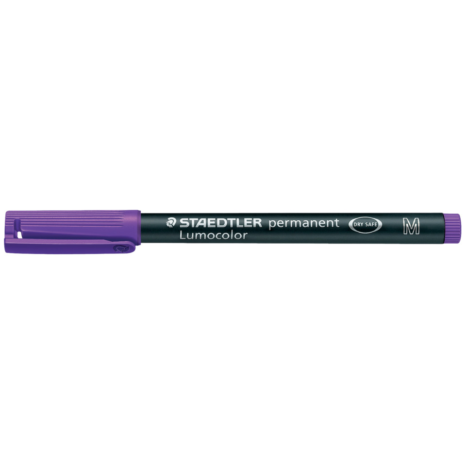 Permanentmarker, Lumocolor, VioletterKappen, SchwarzerKörper, Trockensicher