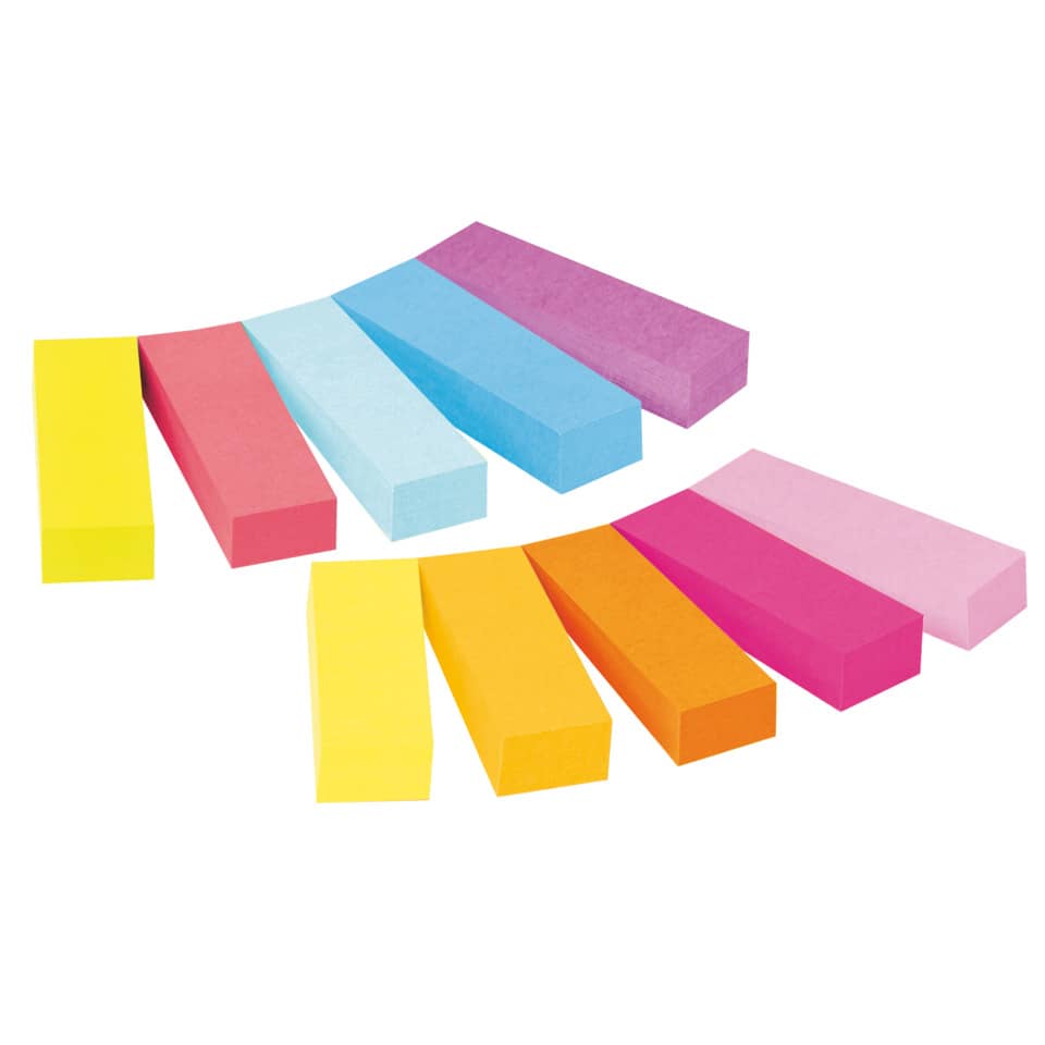 Post-it, Notizblöcke, Farbstifte, Schwammblock, Klebeblock
