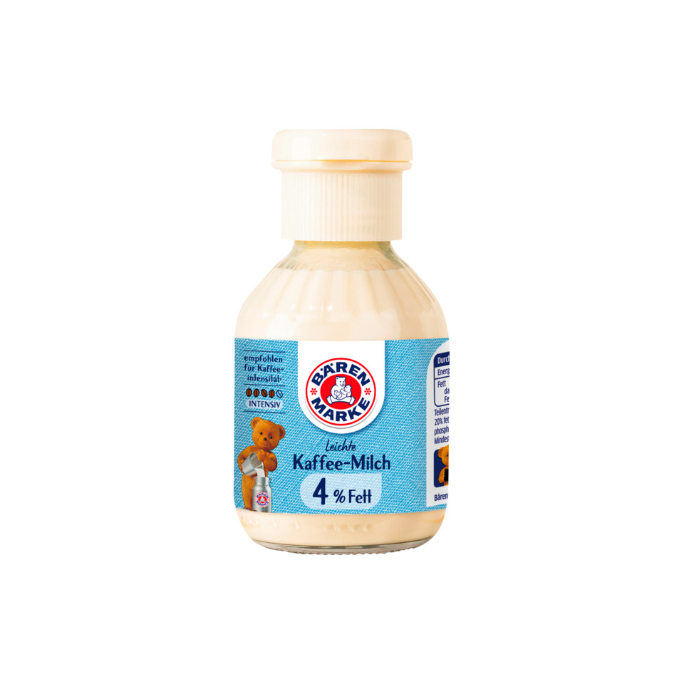 Kaffee-Milch, 4% Fett, Kleines Fläschchen, Milchgetränk, Bärenmarke