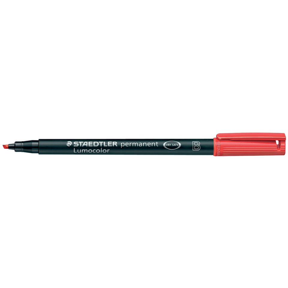 Marker, Permanent marker, Roter Deckel, Lumocolor, Stift