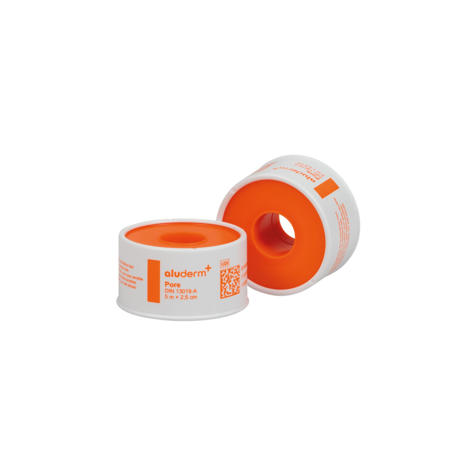 Pore-Filter, Ohrright, Kunststoffring, Orange Innenring, Aluderm