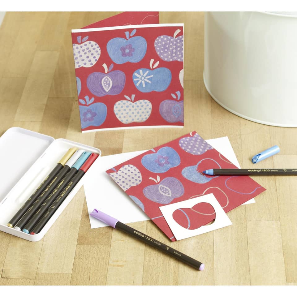 künstlerpapier, karten, punktierte muster, farbenstifte, kunstset