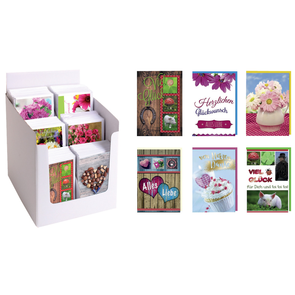 Grußkarten, Kartenbox, Valskarten, HerzMotiv, Blumenmörner