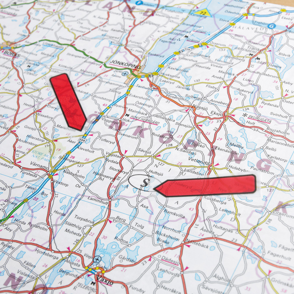 karte, strassenkarte, richtung, rote markierung, navigationspfeile