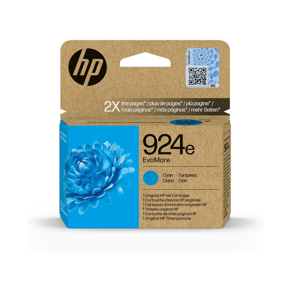 Kassette typ, Tintenpatrone, HP 924e, Cyan, Druckerpatrone