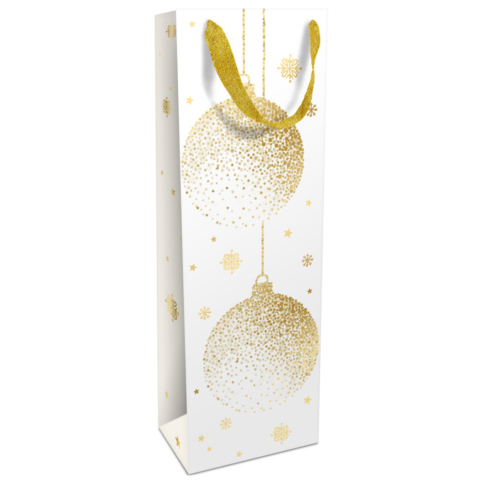 gold, glitter, ornament, bag, christmas