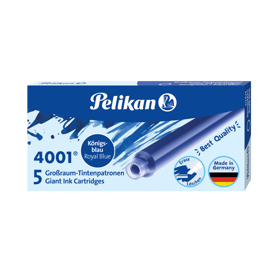 Tintenpatronen, Giant Ink Cartridges, Königsblau, Royal Blue, Fünf Patronen