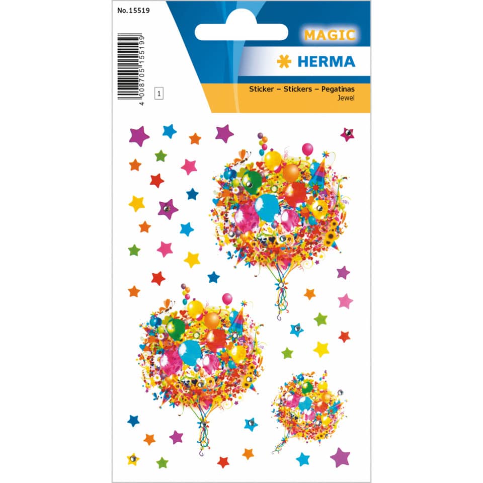 stickers, balloons, herzen sterne, konfetti, deko