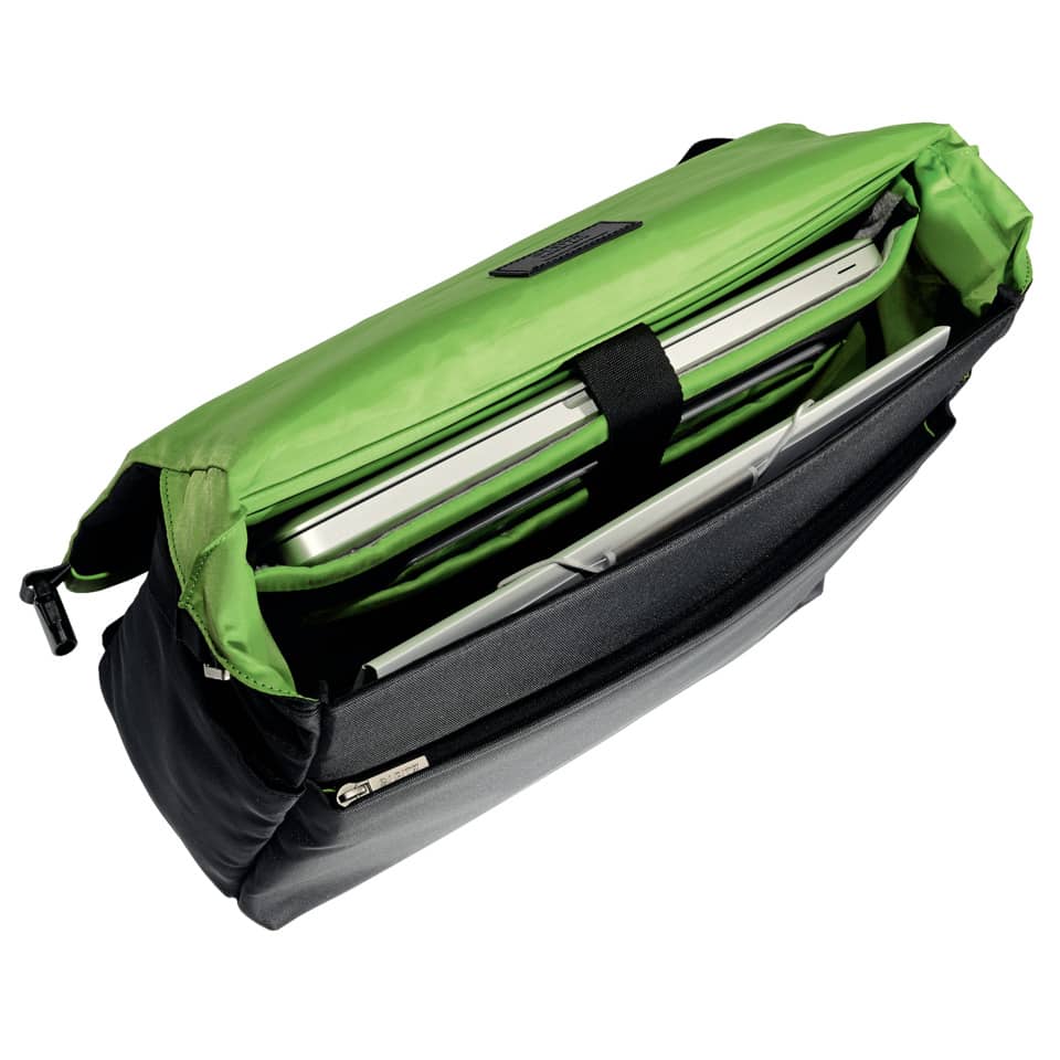 Messenger Tasche, Laptop Fach, Grün, Reißverschlussfach, Verstellbarer Tragegurt