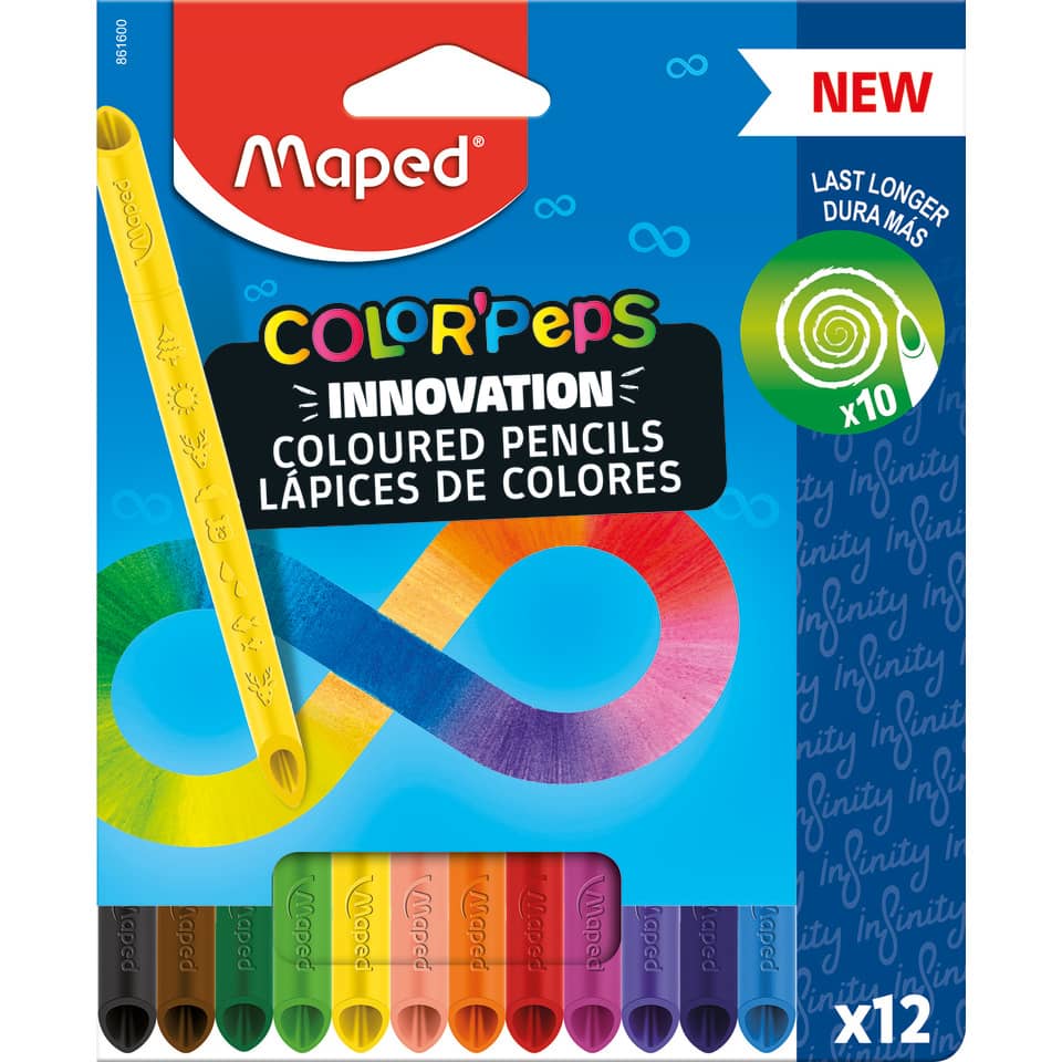 Farbstiftetui Color'Peps Infinity, 12 Stück, sortiert MAPED M861600