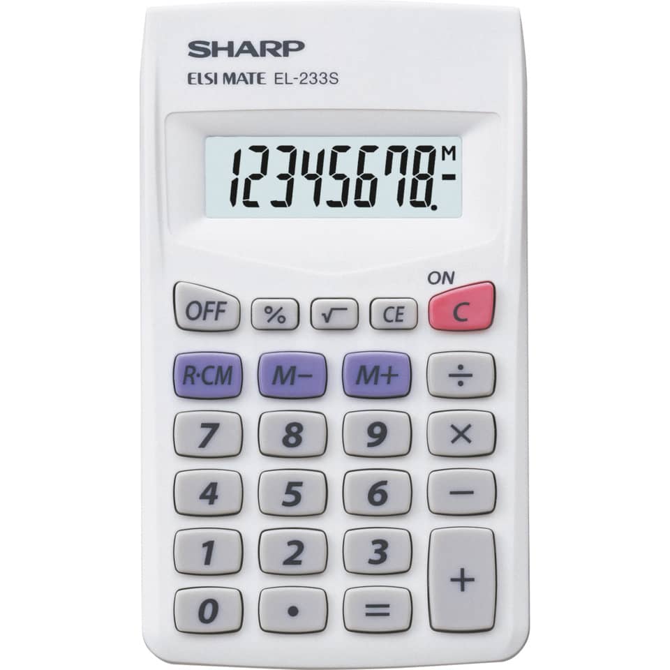 Taschenrechner, Tischrechner, LCD-Display, Casio-ähnlich, Druckknopf-Tastatur