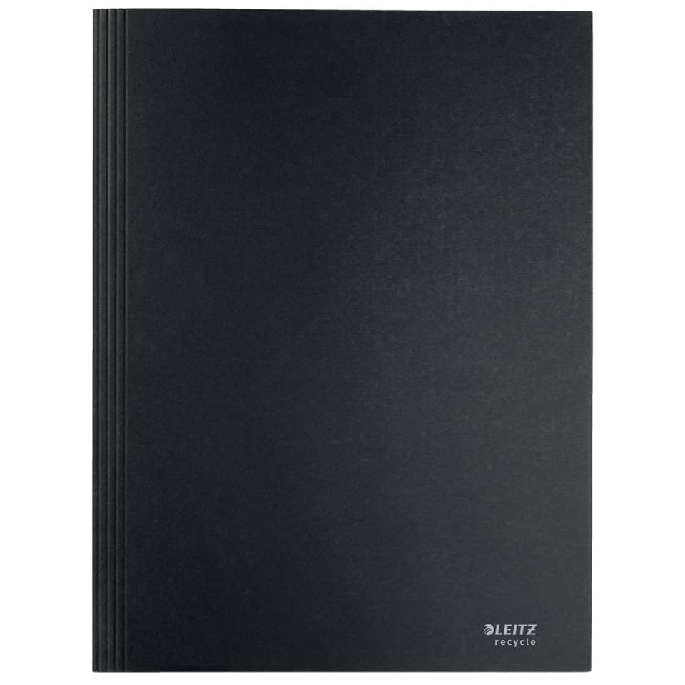 notebook, schwarz, Spiralbindung, A5 Größe, Recycle-Logo