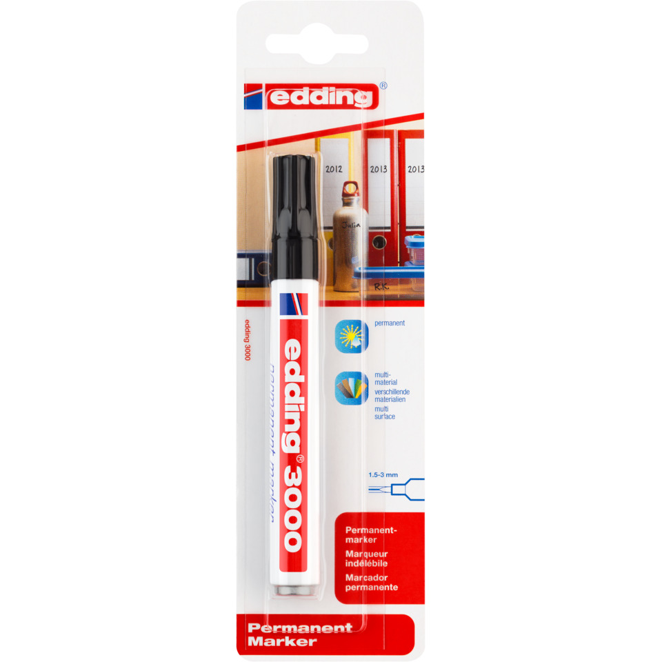 Permanentmarker, Markerstift, Feinspitze, Weißer Körper, Schwarze Tinte, Permanentmarker, Marker, Permanentmarker, Whiteboardmarker, Tintenmarker