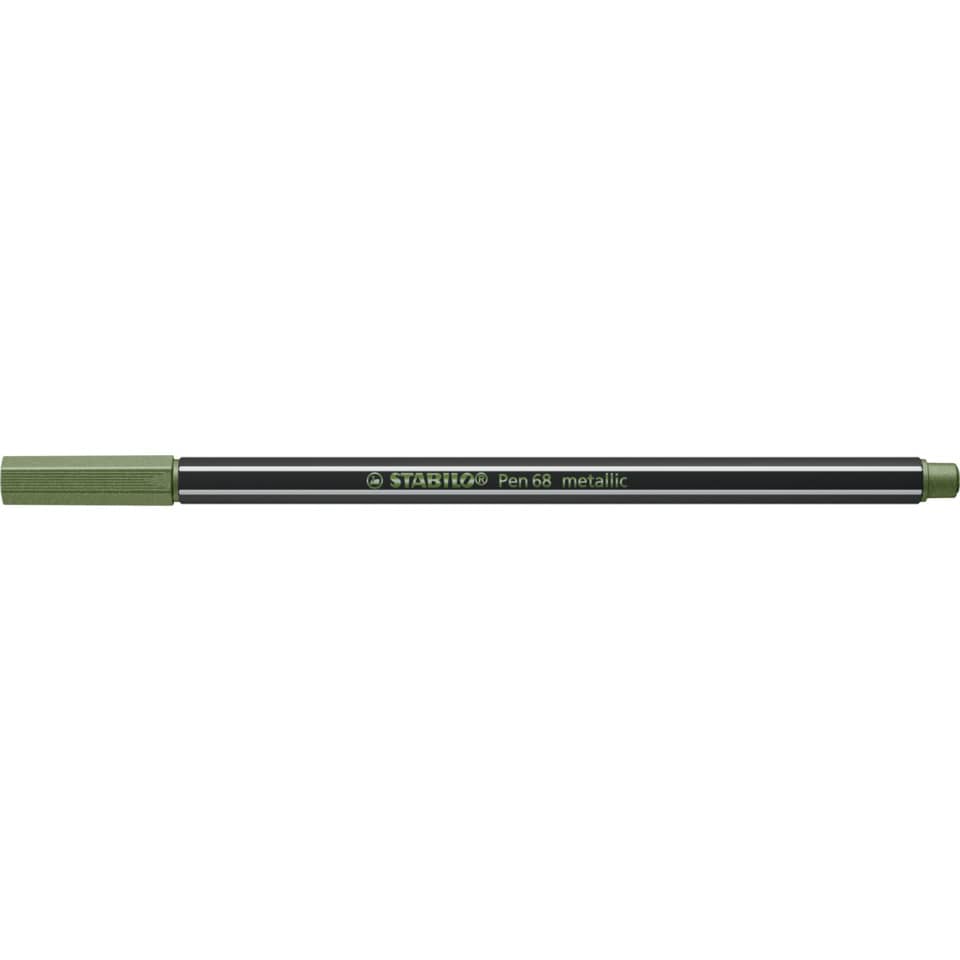 Stabilo Pen, metallic, grüner Deckel, schwarzer Korpus, Stabilo Stift