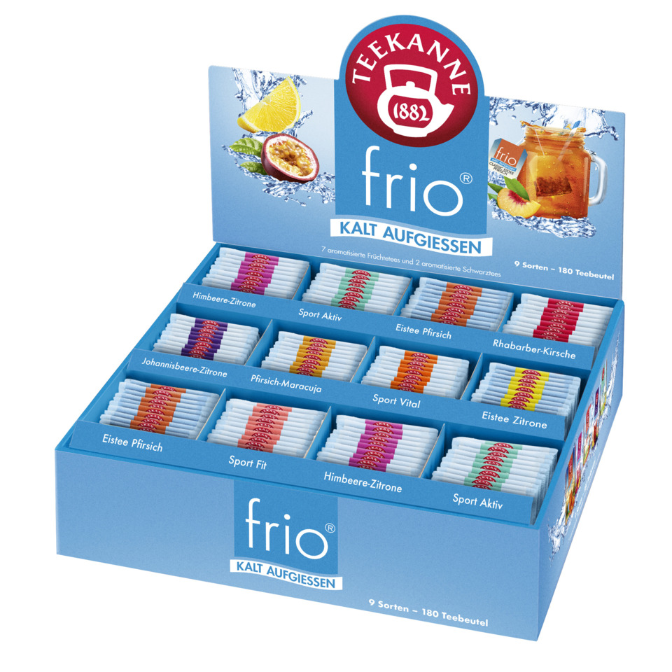 Kaltaufguss, Frio Tee, Früchtetee, Sortenvielfalt, Individuelle Portionsbeutel