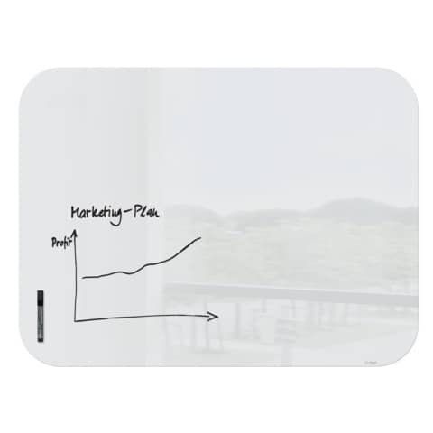 Magnettafel Glas 1200x900mm weiß   Artverum SIGEL GL304