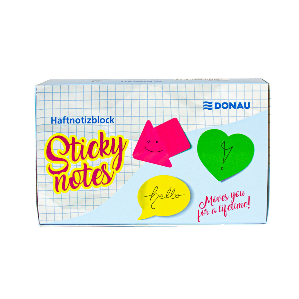 Sticky notes, Notizblock, Haftnotiz, bunte Formen, Klebezettel