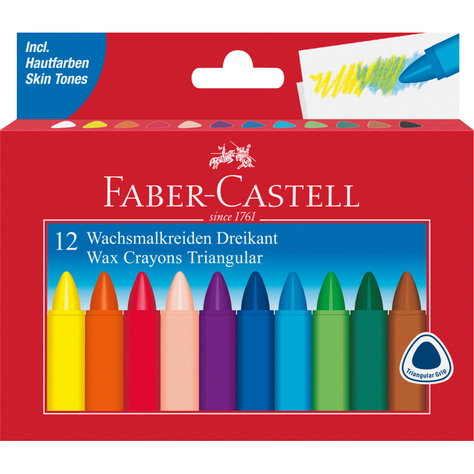 Wachsmalstifte, Buntstifte, Wachs Crayons, Dreikant, Triangular Grip