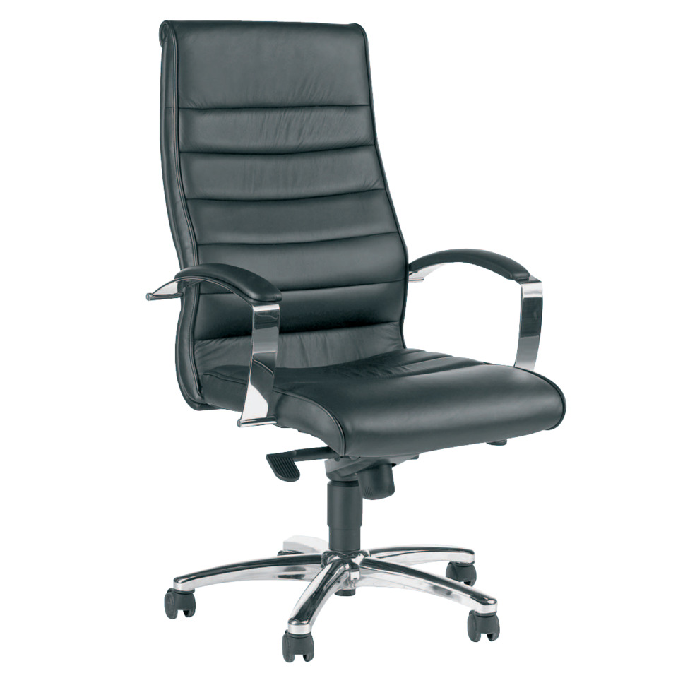 office chair, Leder, schwarz, Armlehnen, verstellbar