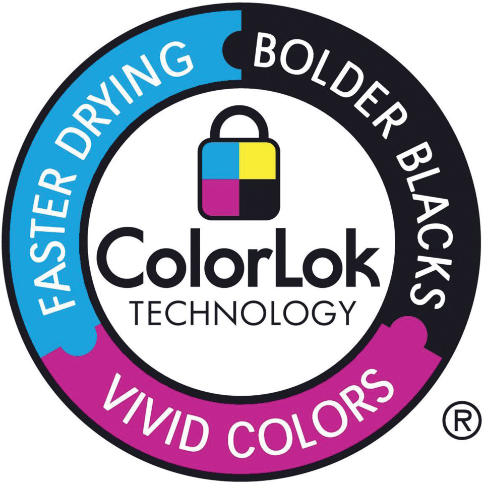 ColorLok, ColorLok Technologie, Lebendige Farben, Schnelltrocknend, Schloss Symbol