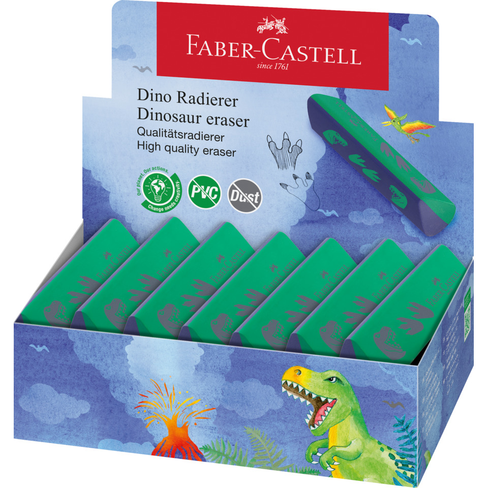 Dino Radierer, Dinosaur eraser, Kunststoffradierer, Kinder Radiergummi, Dinosaurier-Form