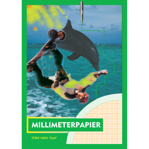 Millimeterpapierblock, A4, 70g/m², 20 Blatt PVP 2514