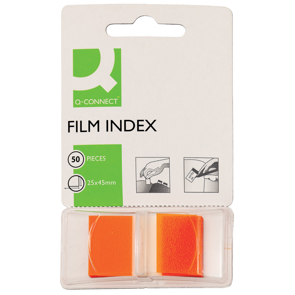 Index, 25x45mm, orange Q-CONNECT KF03636