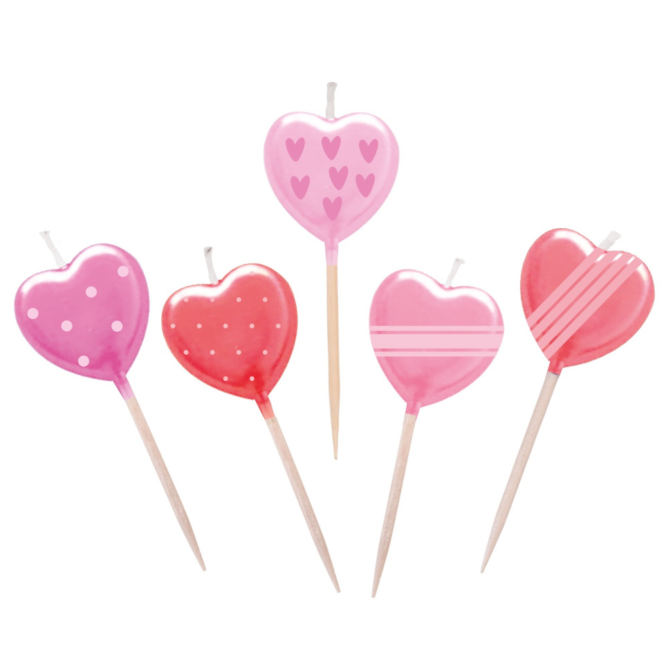 Herzform Lutscher, Fondant-Lutscher, Puppen Lutscher, pink Herz-Lutscher, Kekslutscher