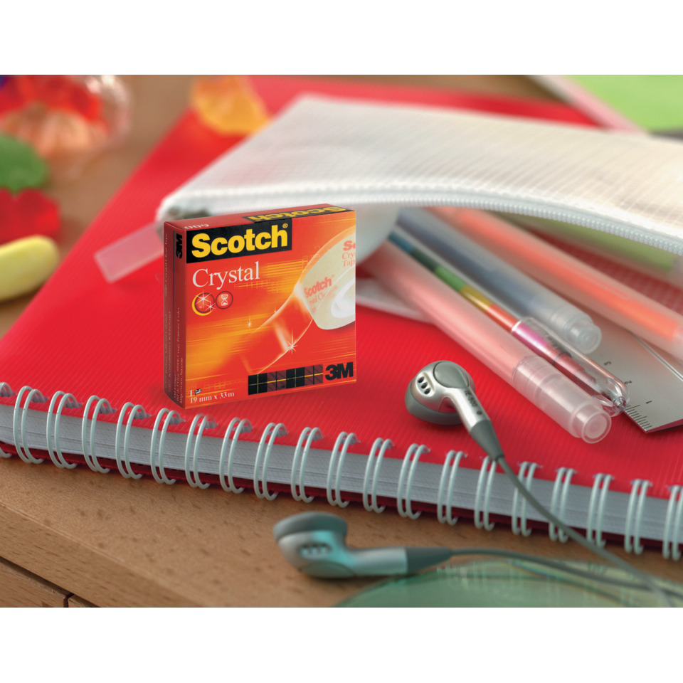 Klebestabler, Scotch Crystal, Klebeband, Notizbuch, Schreibwaren
