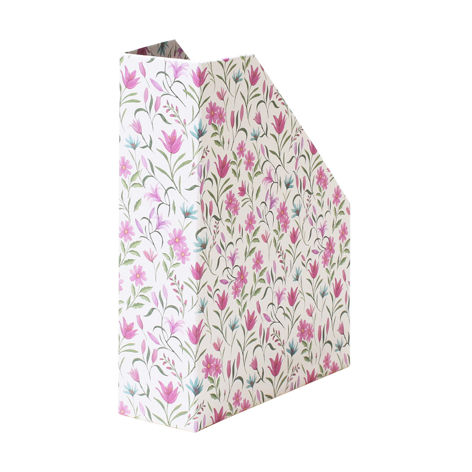 Geschenkverpackung, Papiertüte, Blumenmuster, bunte Blüten, Papierverpackung