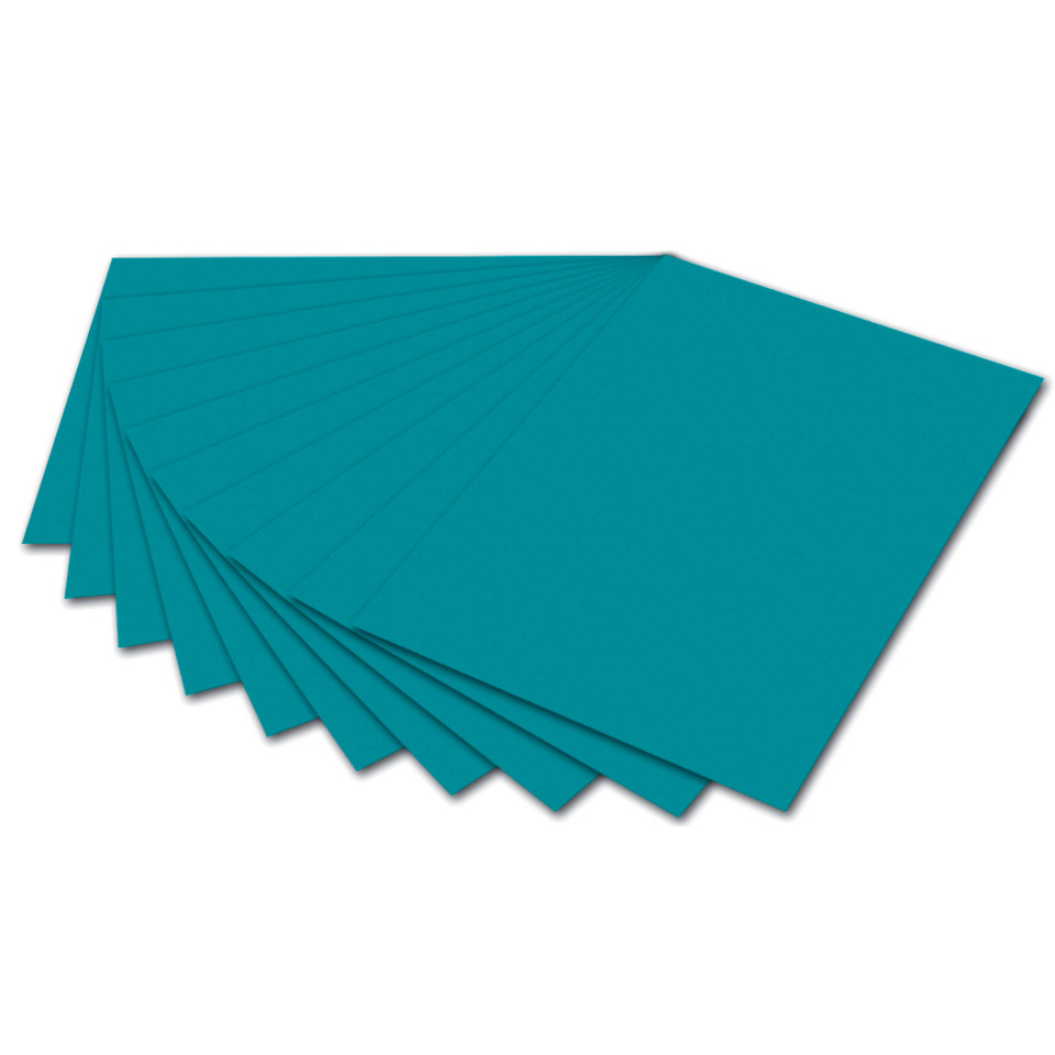 zogenes blatt, bunte kartonkarten, kartonpapier, bunte farbkarten, teal farbton