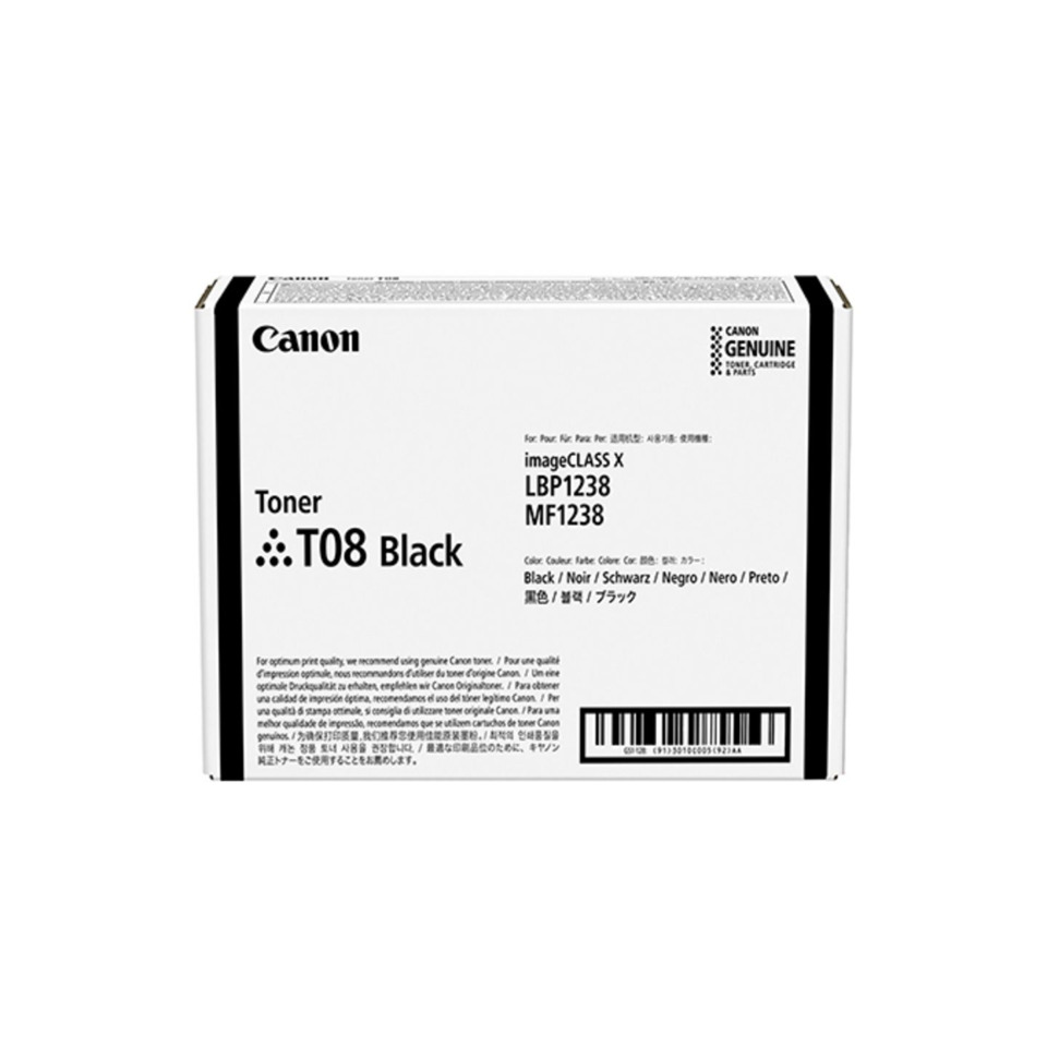 Toner, T08, Schwarz, Canon, Kassette