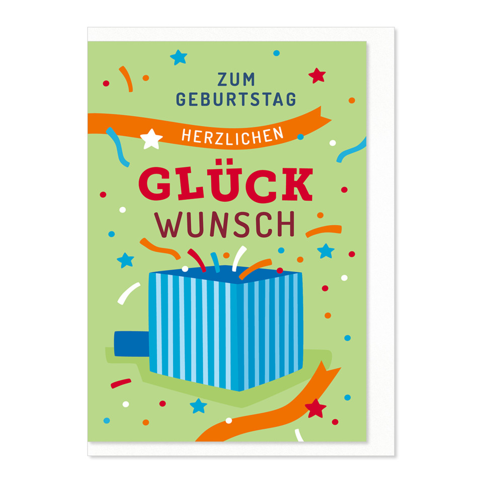 karte, geburtstag, glückwunsch, geschenk, würfelbox