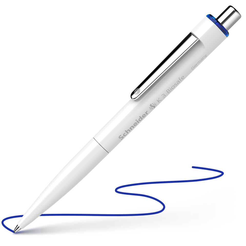 Kugelstift, Kugelschreiber, Silber, Blau, Kunststoff