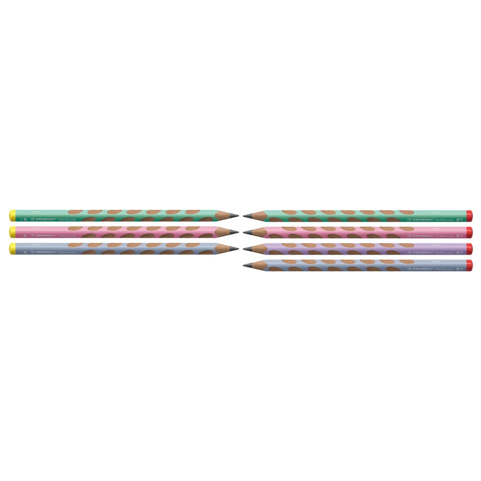 Buntstifte, Bleistifte, Holzstifte, 6er Pack, abgerundete Spitze